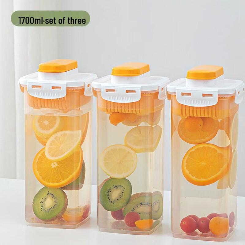 Wutuo 1700ml Refrigerator Cold Water Pitcher Set (3-Pack)