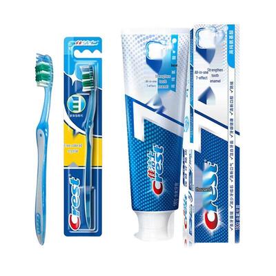 Crest Soft Bristle Toothbrush & Enamel Strengthening Toothpaste Set