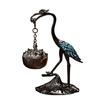 Vintage Antique Bronze Cranes Figurine Hanging Incenses Burners for Enhancing Ambiances At Living Room and Studios