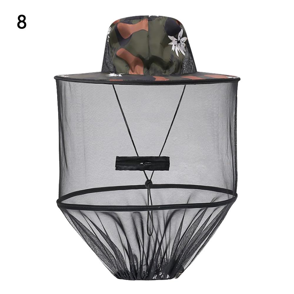 Unisex Bucket Hats Foldable Mosquito Hat With Hidden Net Mesh Repellent Insect Bee Protection Outdoor Sunscreen Fishing Cap