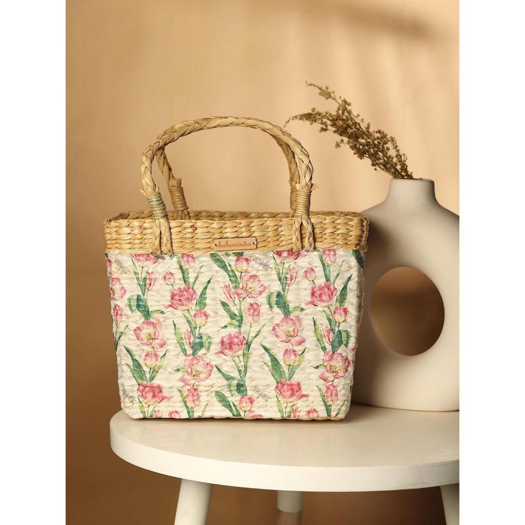 Rectangle Wicker Baskets | Lunch Basket | Picnic Baskets | Cane Or Jute Basket For Gifting - Rectangular, Beige
