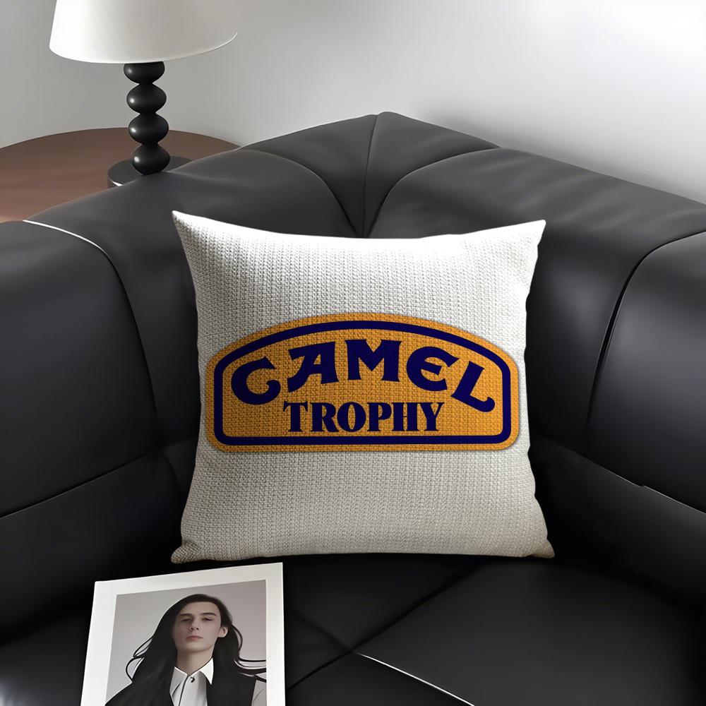 CCamel Brand Cushion Cover Natural Linen Organic Fabric DoubleSided Printing Sofa Home Decor Gift Pillow Case