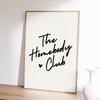 1pc The Homebody Club Frameless Canvas Art Print, Modern Minimalist Art Deco Style, Fashion Theme Poster for Living Room, Bedroo