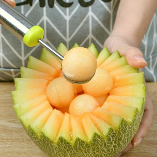 3Pcs/Set Fruit Carving Tools Portátil Confortável Pega Aço Inoxidável Multiuso Trabalho-economia Frutas Dig Polpa Separador
