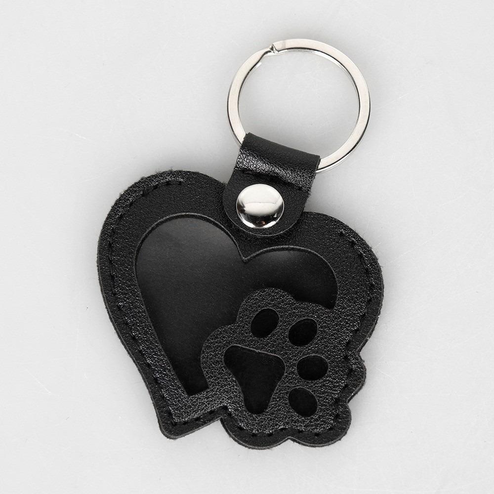 PU Leather Pet Hair Key Chain Portable Memorial Key Chain Pet Hair Storage Bag  Pet Loss Memorial