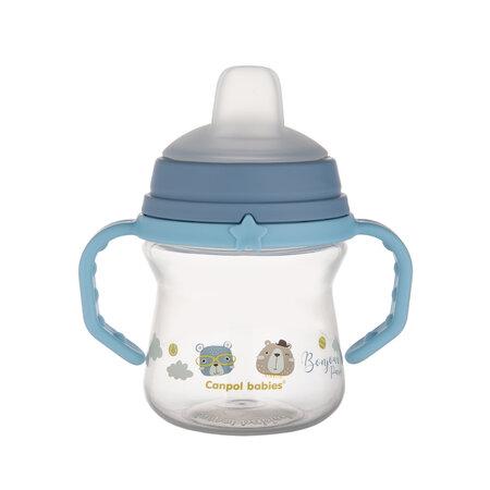 CANPOL 56/612 Cup with Silicone Spout FirstCup 150ml BONJOUR Blue