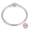 925 Sterling Silver Bracelet –Barrel Snap Clasp ,Cubic Zirconia ,Bangle Bracelet ,Chain Bracelet ,Charm ,Sizes 17 –21