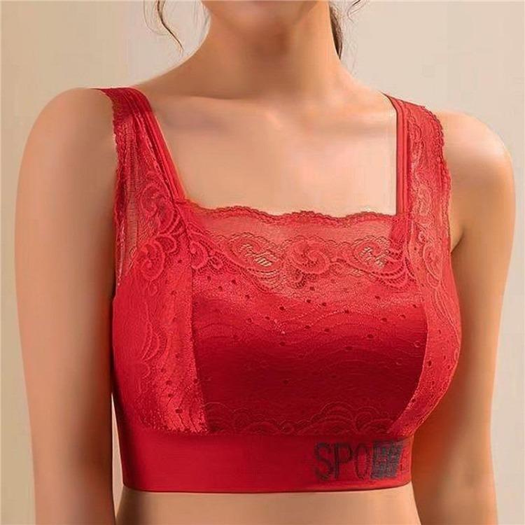 Sexy Lace Seamless Bra for Women Comfortable Breathable Sports Underwear Beauty Back Vest Chest Tube Top