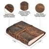 LEATER VILLAGE Vintage Leather 20x15 Brown 240 Pages of Lined Paper Perfect for and Personal Use Premium College Lined Notebook for Men and Women X 6