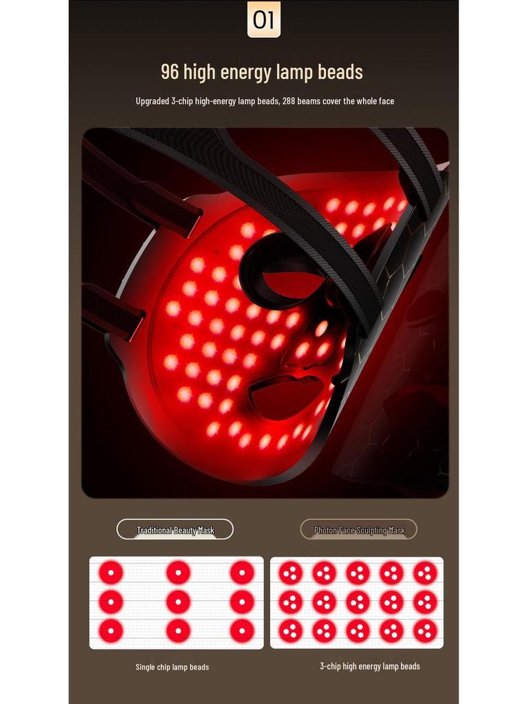 LED Seven-Color Photon Rejuvenation Mask - Beauty Light Therapy Instrument for Home Use