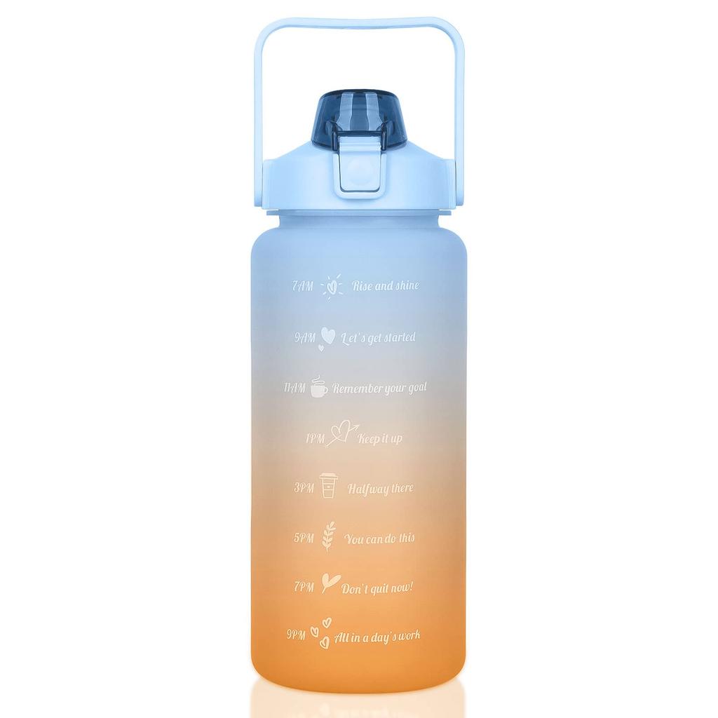 QuiExact 2-Liter Water Bottle, Cold and Heat Resistant, Large Capacity, Ultra-Lightweight, Leak-Proof, Portable, for Outdoor Activities, Sports,