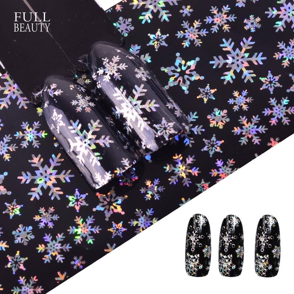Nail Sticker Nail Tools Nail Transfer Decals Design Manicure Laser DIY Snowflake