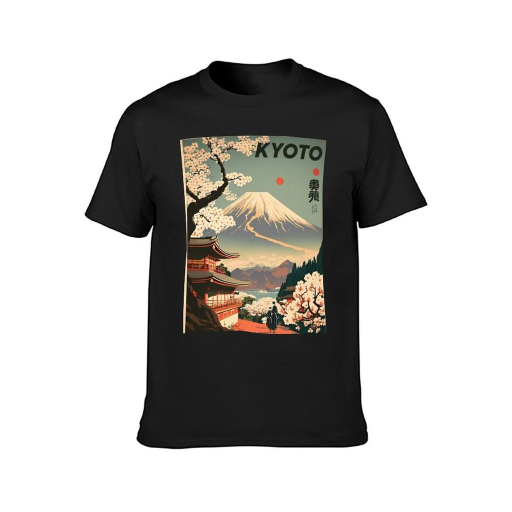 Kyoto Japan Vintage Travel Art Poster TShirt tops custom t shirt boys whites funny costumes mens plain t shirts