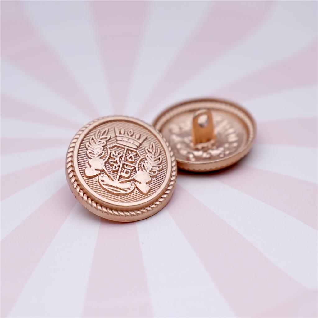 10Pcs Vintage Metal Buttons Set 15/20/25mm, Stylish Buttons for Coats Jeans Backpacks, Durable Sewing Buttons with Antique Crown