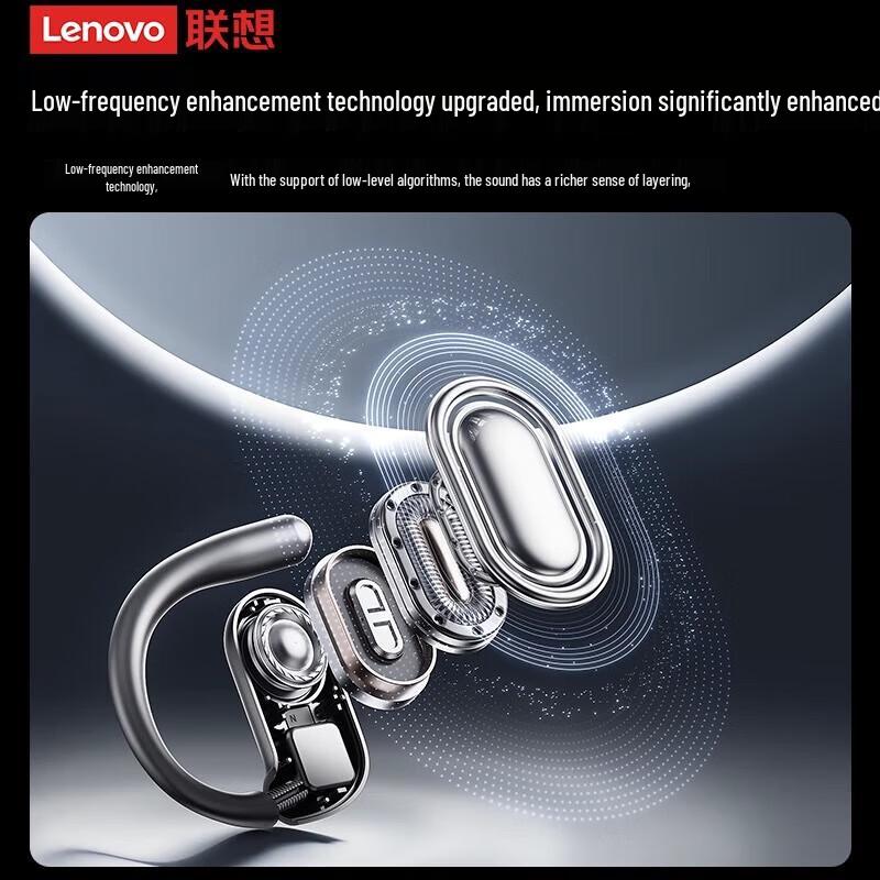 Lenovo EA340 Open-Ear Hook Bluetooth 5.4 Sport Earphones