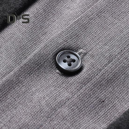 Homens Primavera Outono Top Falso Camisa de Duas Peças E Cardigan Patchwork Malha Suéter Gola Dobrada Estilo Formal Casaco de Escritório