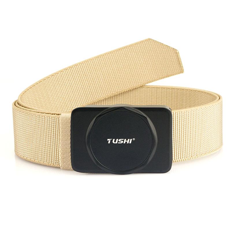 

Aluminium alloy buckle Tactical nylon elastic waistband Commuter, outdoor training, workwear men s belt 120cm хакі