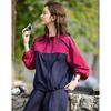 Demana Women's Color Block Stand-up Collar Jacket