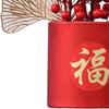 Chinese Flower Basket Ornament Arrangement Red Fruit Tree Celebration Bouquet for Festival