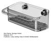 Kitchen Sink Organizer Drain Rack with Suction Cup Strong Load-bearing Simple Installation Self-draining Shelf Sponge Holder