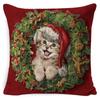 Printed Linen Pillow Cover Decoration Home Cartoon Animal Sofa Cushion Cover Cartoon Animal Print