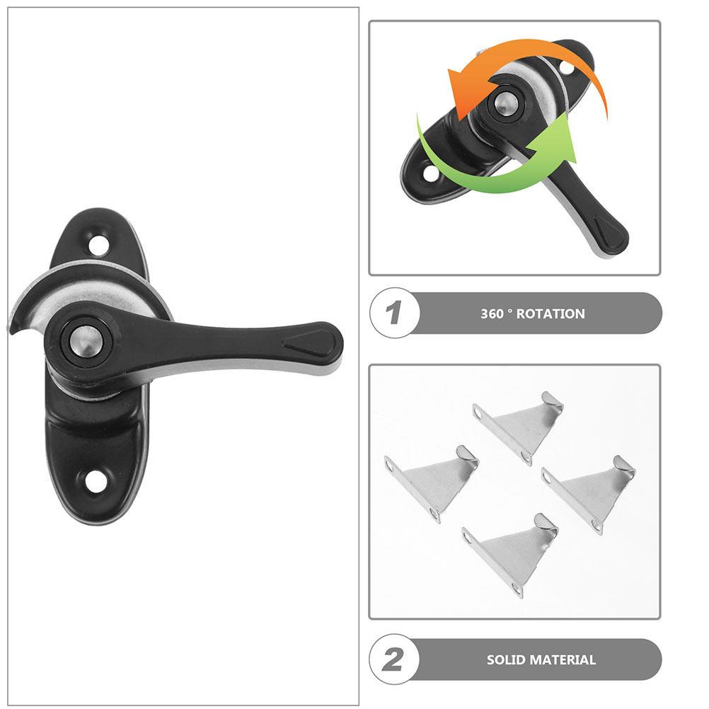 

2Set Moon Shaped Stainless Steel Window Lock Latch with Hook Easy Install Security Door Lock for Home Hotel Garage Sliding China Mainland