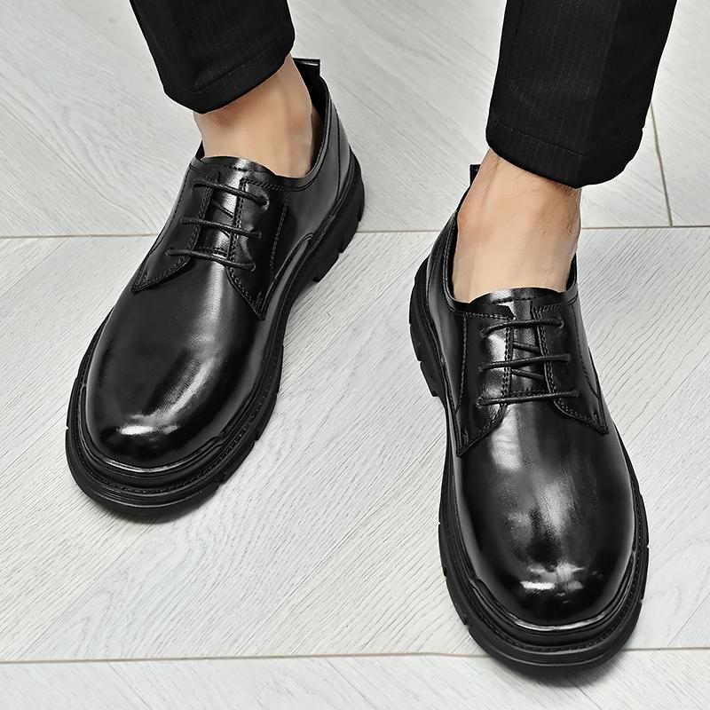 Fashion Outdoor Sneakers Mens Dress Shoes Retro Male Leather Business Male Baroque Shoes Casual Mens Oxford Work Footwear