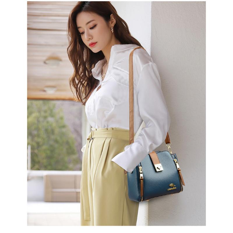 The New Luxury Handbags Women Bags Designer Handbags Casual Leather Cowhide High Capacity Shoulder Crossbody Bags for Women CLE