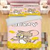 Tom och Jerry Påslakan Set Täcke Sängkläder 3d Barns Sängkläder Set 3-delat 1 Påslakan King Size