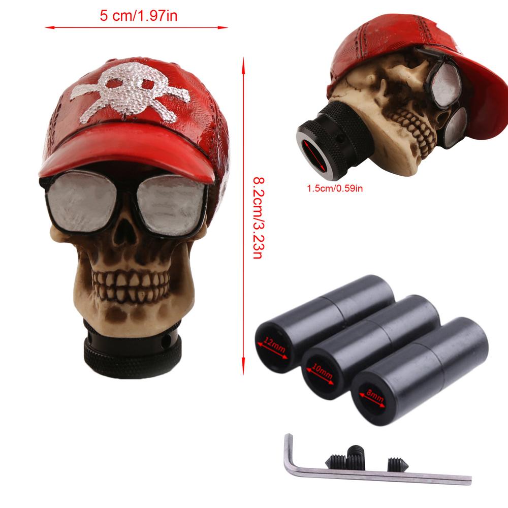 

Ручка переключения передач в форме черепа для Audiss A4 B6 B7 2000-2008, механическая коробка передач с 5-6 скоростями, ручка переключения передач для автомобиля, головка рычага переключения передач красный