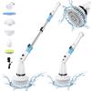 TASVAC EB5 Cordless Spin Scrubber, 450RPM with 5 Brush Heads, Blue & White