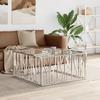 VidaXL Coffee Table 100x100x50 Cm Stainless Steel and Glass 350065