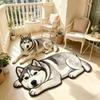Soft Cartoon Animal Carpet Water Absorption Bedroom Bedside Mat Fun Dog-Shaped Rug  Home Decoration