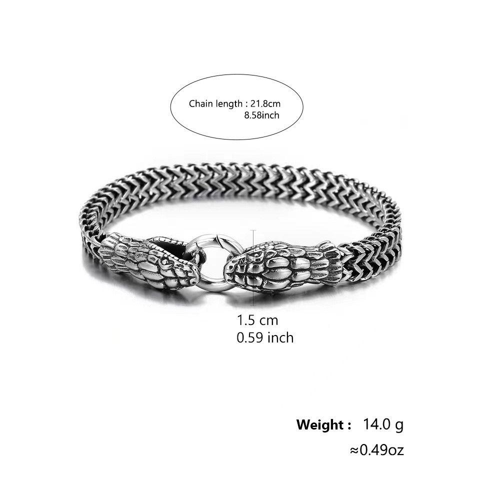 Men's Ins Trend Retro Sense Snake Domineering Fashion Exquisite Men's Wrist Jewelry