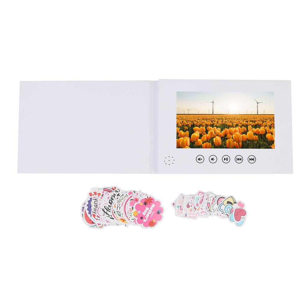 7 Inch Video Greeting Card Electronic Video Brochure LCD Screen Digital Brochure for Xmas Anniversary Special Occasions