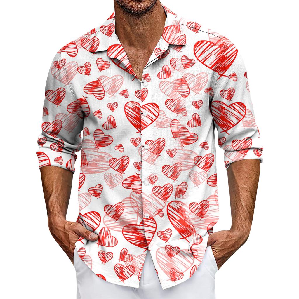 Men's Casual Button-Down Long-Sleeve Shirt