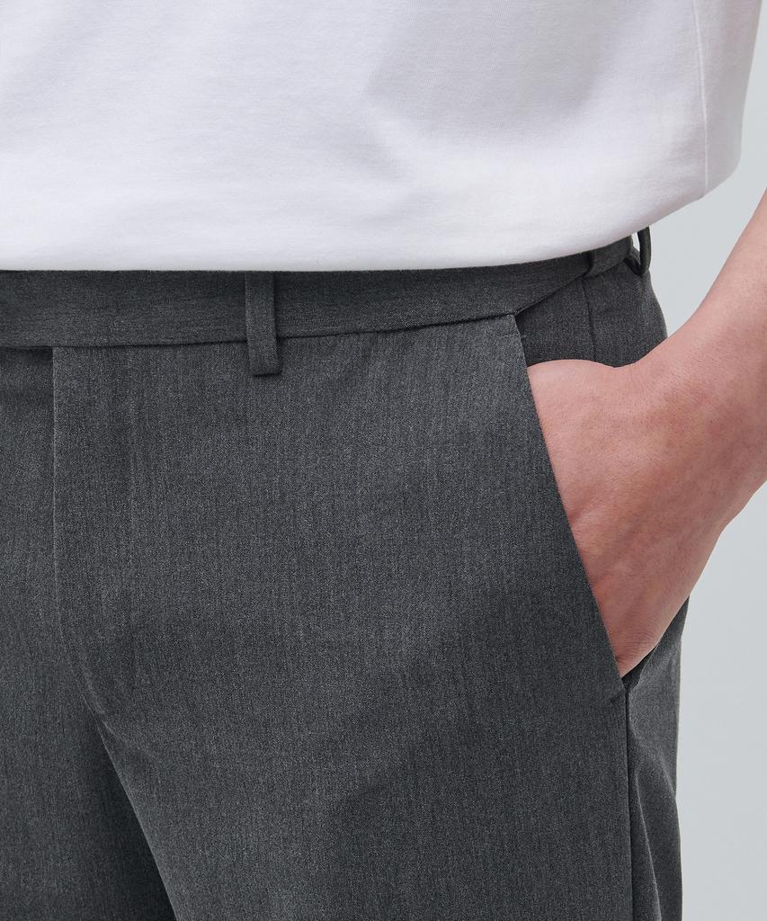MUSINSA STANDARD Lightweight Tapered Turn-Up Hidden Banding Crop Slacks [Medium Gray]