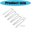 25pcs Durable U Shape Garden Staple Pins Secure Plant Anchoring Windproof Design Easy Soil Insertion Ground Fasteners