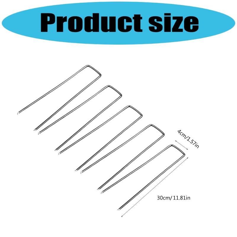 25pcs Durable U Shape Garden Staple Pins Secure Plant Anchoring Windproof Design Easy Soil Insertion Ground Fasteners