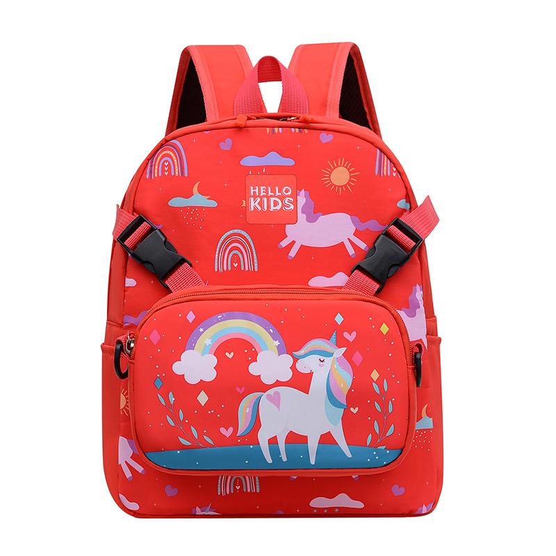 New unicorn children's cute kindergarten students backpack boys and girls large capacity light truck through children's backpack