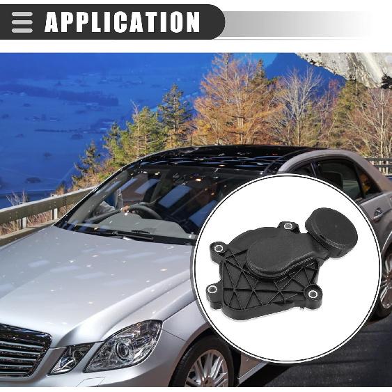 Motoforti PVC Engine Crankcase Vent Valve, for Mercedes-Benz E350 2012-2016, Plastic, 2760100331, Black