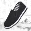 Canvas shoes men's shoes all black casual solid color large size zapatos de hombre mens loafers chunky sneakers fgb67