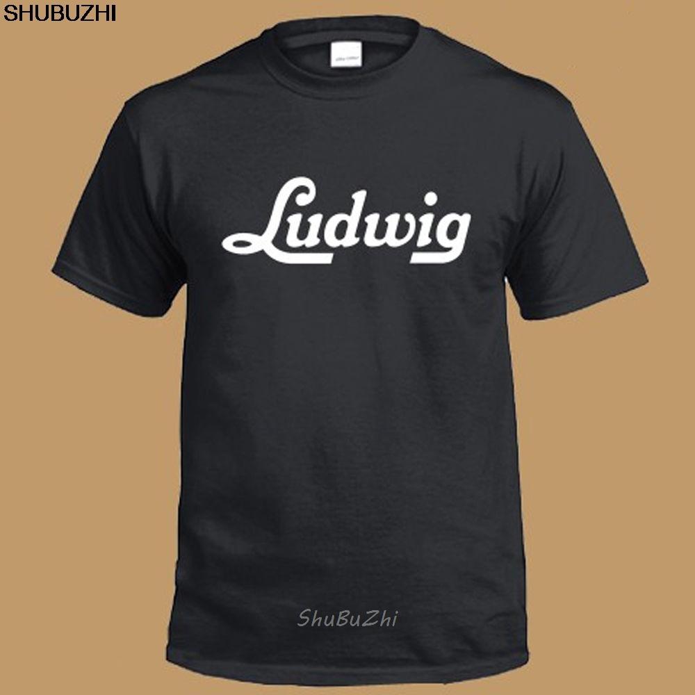 Ludwig Drums Musiklogo Schwarzes Herren-T-Shirt Sommer Herren-T-Shirt Bequemes T-Shirt NEUE Ankunft T-Shirts