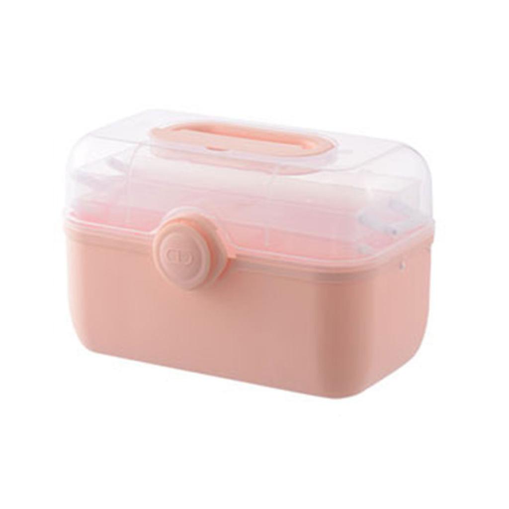 Plastic Medicine Storage Box with Handle Portable Organize Household for Indoor Outdoor Camping Organization