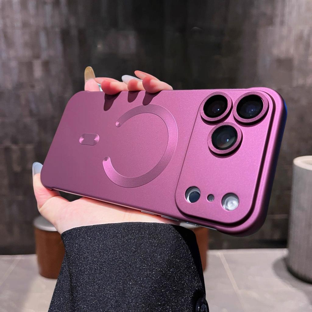 Prabangi metalizuota danga, padengta galvaniniu būdu, skirta Magsafe belaidžio įkrovimo dėklui iPhone 17 Air 16 15 14 13 12 11 Pro Max matinis PC berėmis dangtelis