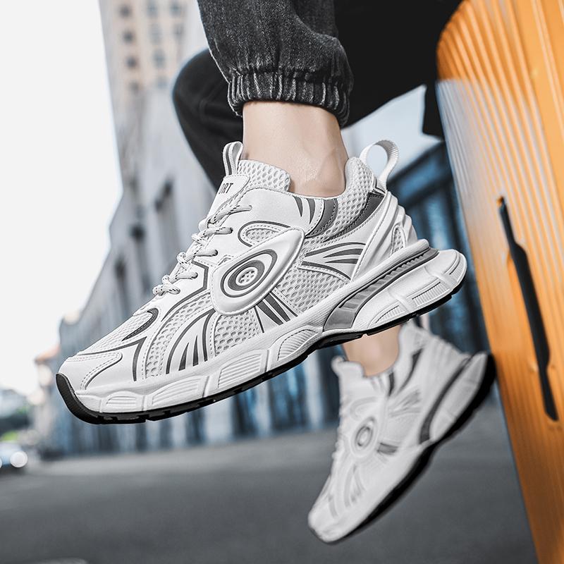 Thick AndComfortable Versatile Sports Shoes 2024 New Mesh Breathable Shoes Men's Sports Running Leisure Fitness Vulcanized Shoes