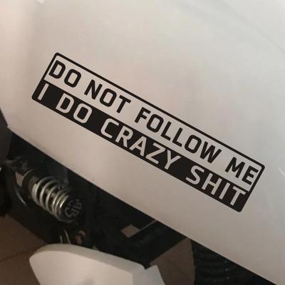 3*15cm Car Sticker Funny Do Not Follow Me 3D Car Sticker and Decal Reflective Vinyl Decal Wholesale Car Styling Accessories