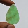 Natural Chrysoprase Gemstone Cabochon - Loose Semi Precious Stone 29 Carats Pear Shape 38x25 Mm, Jewelry Craft Supply