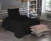 Parure de lit matelassée Star, 2 pièces, couvre-lit 180x240, taie d'oreiller 50x70, taille simple, noir