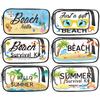 Spacious Cosmetic Bag Transparent Beach Style Portable Makeup Organizer Large Capacity for Travel Use